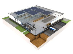 Industrial building schematic view png